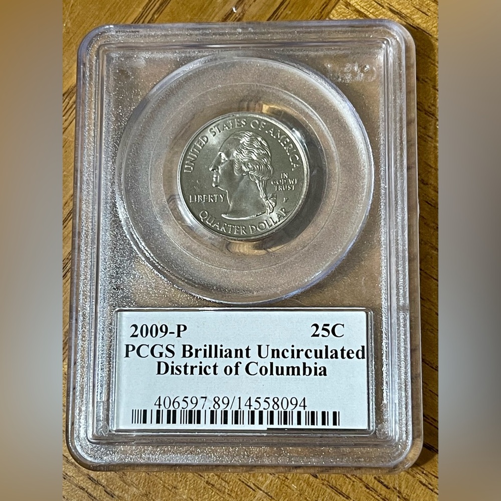 2009-P District of Columbia Quarter / PCGS Brilliant Uncirculated / Certified US